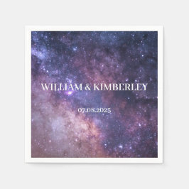 Servilleta De Papel Galaxia Celestial Consellación Sky Elegante Boda