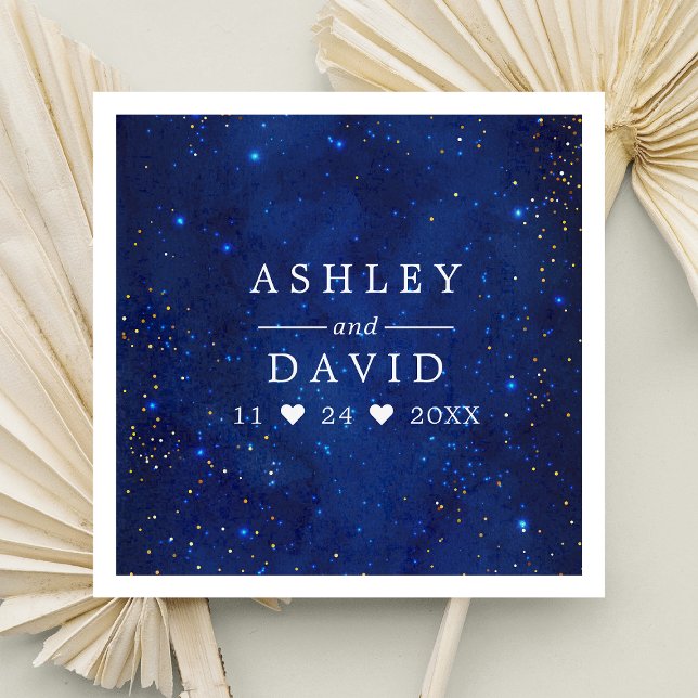 Servilleta De Papel Galaxia de Acuarela Estrellas Cósmicas Boda Estela (Subido por el creador)