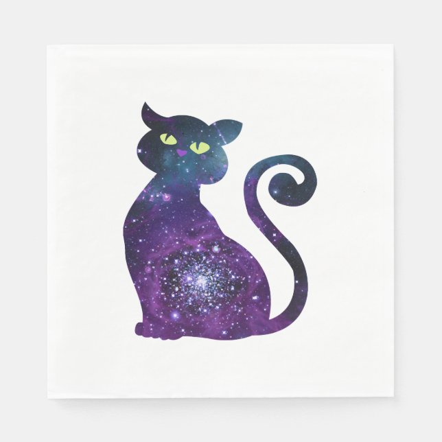Servilleta De Papel Galaxia del gato (Anverso)