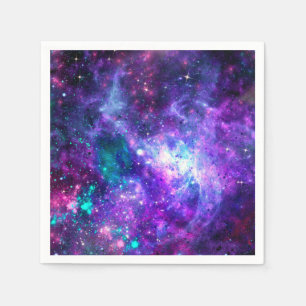 Servilleta De Papel Galaxia Espacial Púrpura Espacio Cósmico Cian Rosa