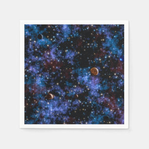 Servilleta De Papel Galaxias, estrellas y planetas coloridos