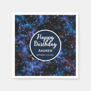 Servilleta De Papel Galaxias, estrellas y planetas coloridos