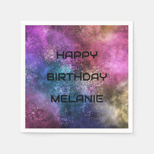 Servilleta De Papel Galaxy Happy Birthday