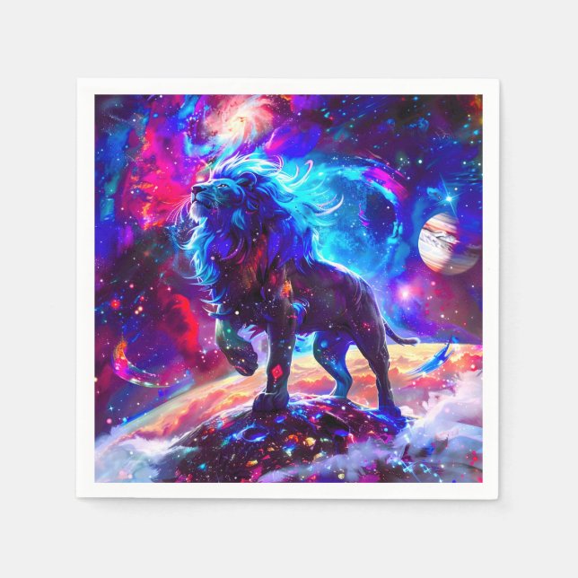 Servilleta De Papel Galaxy Lion Blue (Anverso)