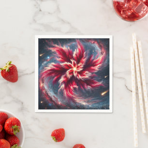 Servilleta De Papel Galaxy Poinsettia Festividad Napkins Floral Decoup
