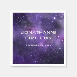 Servilleta De Papel Galaxy Space Kids Birthday. Astronomy Cosmic Party