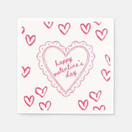 Servilleta De Papel Galentine’s Day Valentine Girly Invitation