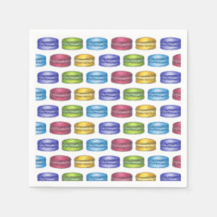 Servilleta De Papel Galleta de Macarón Francés Pastel Cumpleaños Nupci