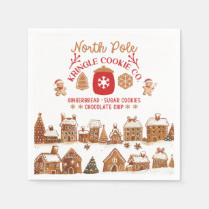Servilleta De Papel Galletas de Casas de Jengibre Navideñas Lindas