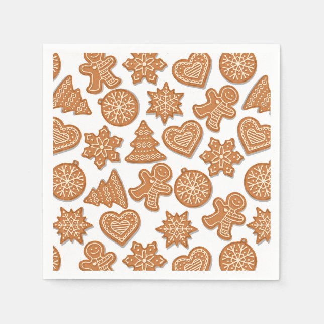 Servilleta De Papel Galletas de jengibre de Navidad (Anverso)