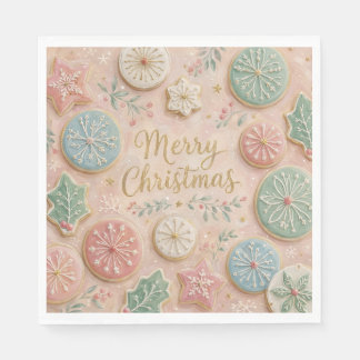 Servilleta De Papel Galletas de Navidad Pastel Copo de Nieve Navidad