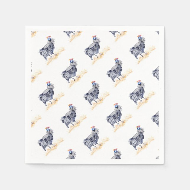 Servilleta De Papel Gallina de Guinea (Anverso)