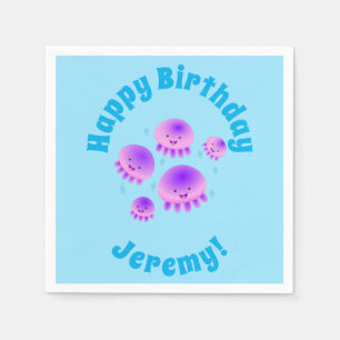 Servilleta De Papel Gallito rosa morado kawaii personalizado