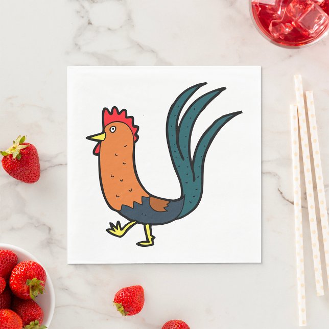 Servilleta De Papel Gallo de dibujos animados lindo (Subido por el creador)