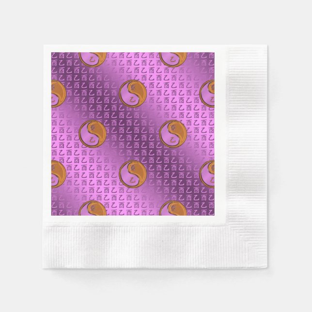 Servilleta De Papel Gallo de Madera (Anverso)