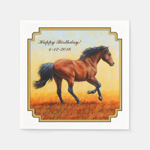 Servilleta De Papel Gallopaje de Caballos de la Bahía