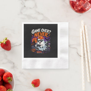Servilleta De Papel Game Over Nunca Divertido Fantasma de Gamer Hallow