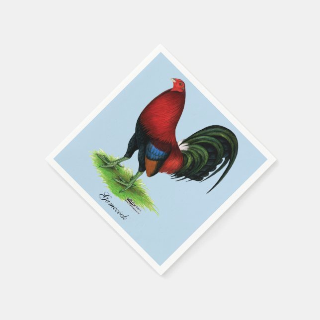 Servilleta De Papel Gamecock: rojo oscuro (Borde)