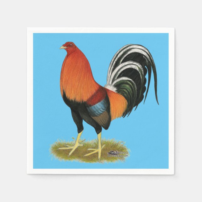 Servilleta De Papel Gamecock Wheaten Rooster (Anverso)
