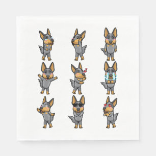 Servilleta De Papel Ganado australiano Kawaii Emoticon