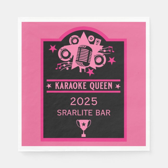 Servilleta De Papel Ganador de Karaoke (Anverso)