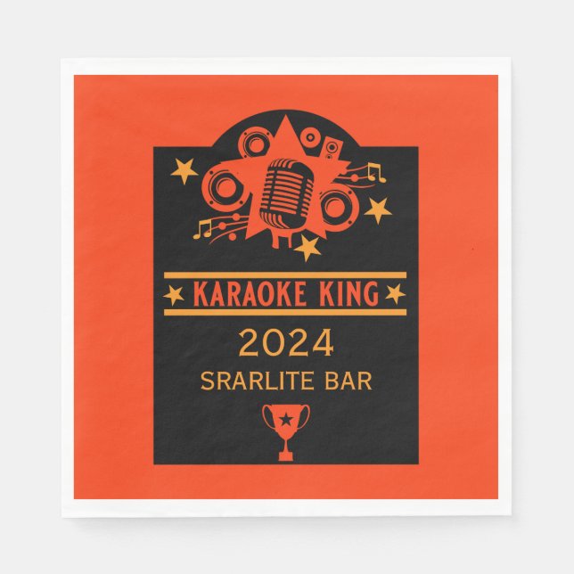 Servilleta De Papel Ganador de Karaoke (Anverso)
