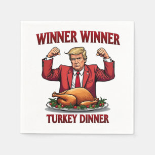Servilleta De Papel Ganador de la cena en Turquía Trump Día de Acción 