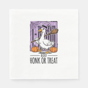 Servilleta De Papel Ganso Bruja de Halloween Honk o Tratar