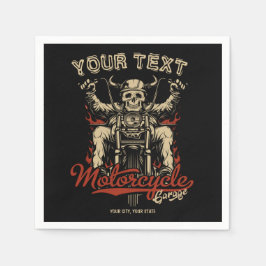 Servilleta De Papel Garaje para la tienda de motocicletas de Skeleton