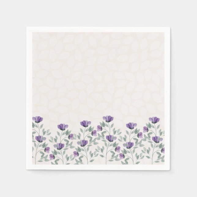 Servilleta De Papel Garden Flowers on Napkins (Anverso)