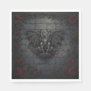 Servilleta De Papel Gárgola y Rosas