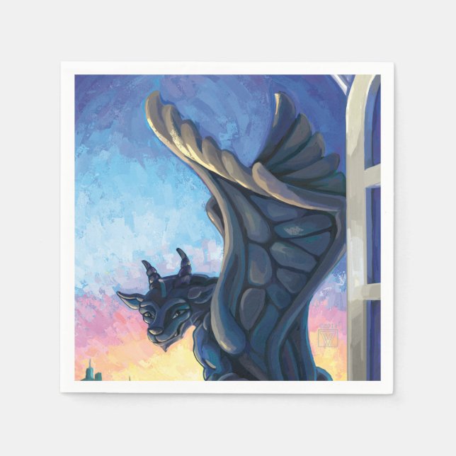 Servilleta De Papel Gargoyle Guardian (Anverso)
