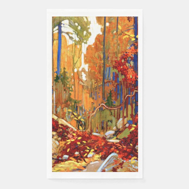 Servilleta De Papel Garland del otoño, pintura famosa, servilletas (Anverso)