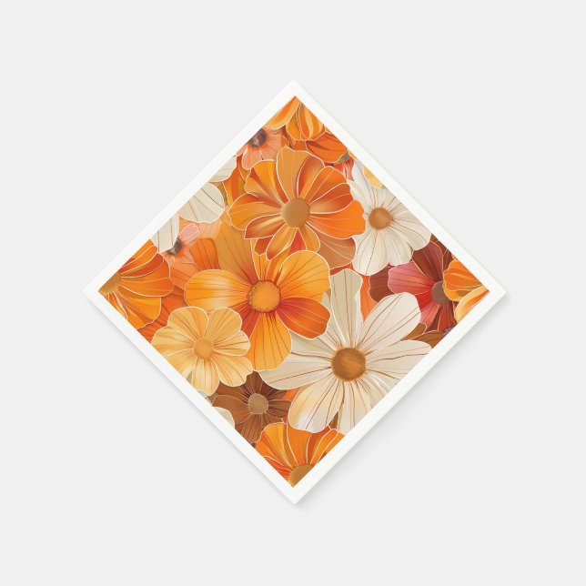 Servilleta De Papel Gartenparty Retro 1970er Stil (Borde)