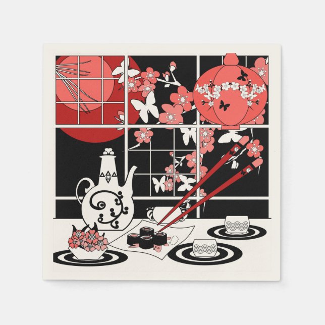 Servilleta De Papel Gastronomía de Japón (Anverso)