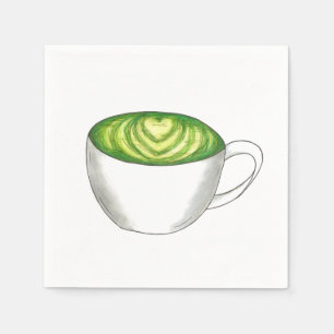 Servilleta De Papel Gastronomía de té verde mate en japonés