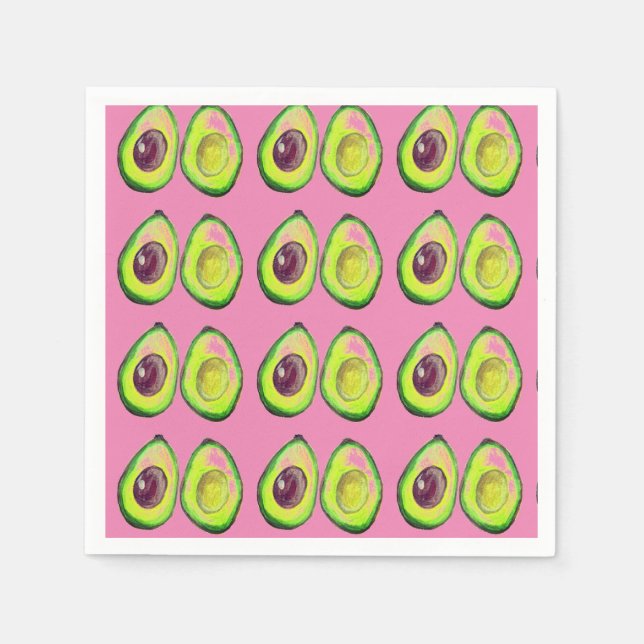 Servilleta De Papel Gastronomía vegetal aguacate verde vegetal (Anverso)