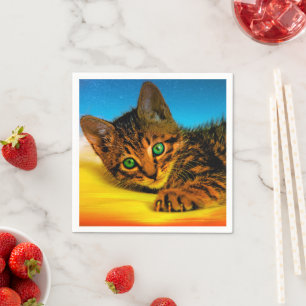 Servilleta De Papel Gatito