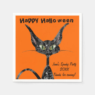 Servilleta De Papel Gatito de Halloween