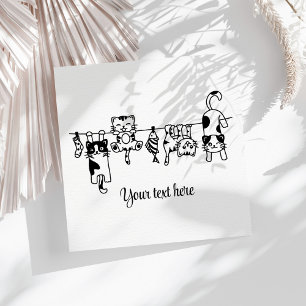 Servilleta De Papel Gatitos Colgantes Lindos con Texto/Nombre Personal