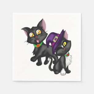 Servilleta De Papel Gatitos de Halloween