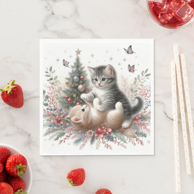 Servilleta De Papel Gatitos Navidades lúdicos (In situ)