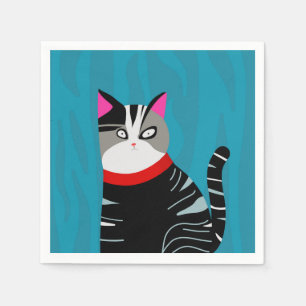 Servilleta De Papel Gato abstracto