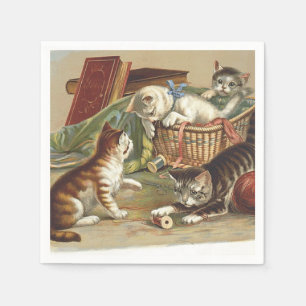 Servilleta De Papel Gato curioso de la CAMISETA