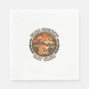 Servilleta De Papel Gato de campo - Regalo para amantes de gatos de ca