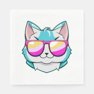 Servilleta De Papel Gato de Guay con gafas de sol