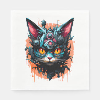 Servilleta De Papel Gato de Halloween espumoso