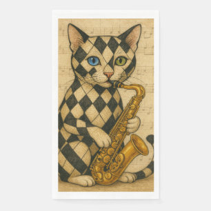 Servilleta De Papel Gato de Jazz