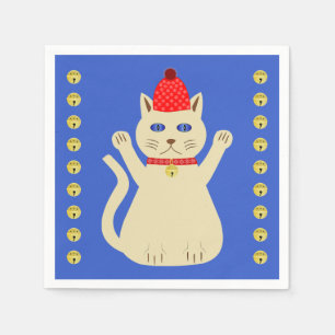 Servilleta De Papel Gato de Navidades de corte