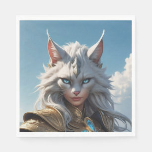 Servilleta De Papel Gato de ojos azules malvados